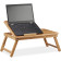 Βάση Στήριξης Relaxdays για Laptop έως 17" Τραπεζάκι Ρυθμιζόμενο από Mπαμπού για Καναπέ / Κρεβάτι Beige