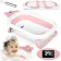Βρεφική Μπανιέρα Ταξιδιού Ricokids RK-282 Πτυσσόμενη με Ενσωματωμένο Θερμόμετρο White / Pink