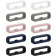 Βρόχοι Στήριξης KW Holder Loops Universal Θηλιές Σιλικόνης για Λουράκια Smartwatch 20mm 10 Τεμάχια Multicolor