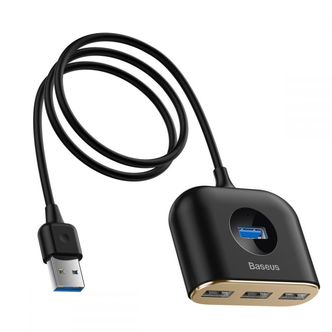 Baseus Square Hub - Αντάπτορας Type-C σε USB x 4 - 100cm - Black