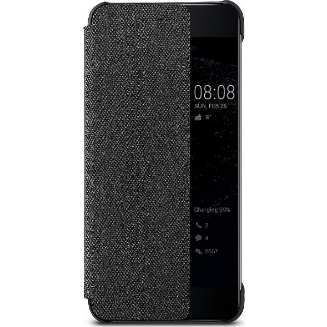 Huawei Official Smart View Flip Cover - Θήκη Huawei P10 - Dark Grey