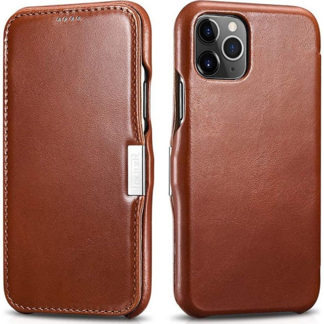 iCarer Vintage Series Side-Open Δερμάτινη Θήκη iPhone 11 Pro Max - Brown 