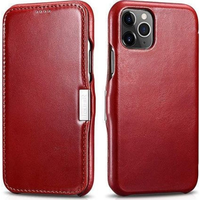 iCarer Vintage Series Side-Open Δερμάτινη Θήκη iPhone 11 Pro Max - Red