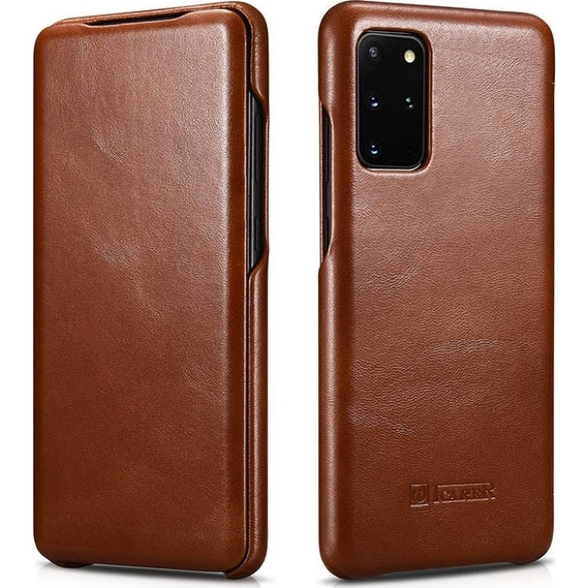 iCarer Vintage Series Curved Edge - Δερμάτινη Θήκη Samsung Galaxy S20 Plus - Brown 