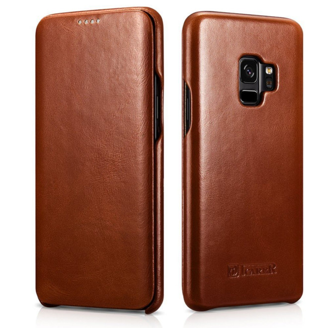 iCarer Vintage Series Side-Open Δερμάτινη Θήκη Samsung Galaxy S9 - Brown