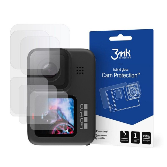 3MK Glass Camera Protector - Υβριδικό Αντιχαρακτικό Προστατευτικό Γυαλί GoPro HERO 11 / 10 / 9 - Black