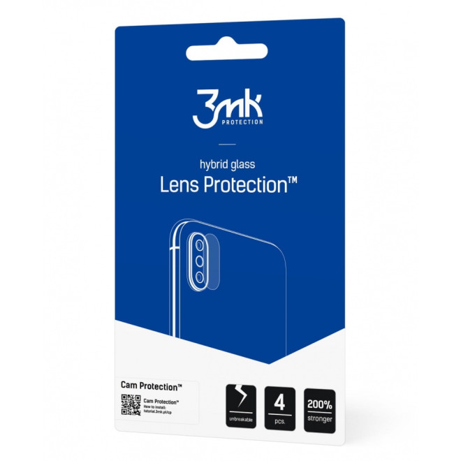 3MK Hybrid Glass Camera Protector - Αντιχαρακτικό Υβριδικό Προστατευτικό Γυαλί για Φακό Κάμερας Motorola Edge Plus - 4 Τεμάχια