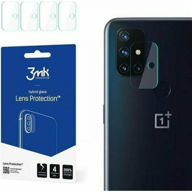 3MK Hybrid Glass Camera Protector - Αντιχαρακτικό Υβριδικό Προστατευτικό Γυαλί για Φακό Κάμερας OnePlus Nord N10 5G - 4 Τεμάχια