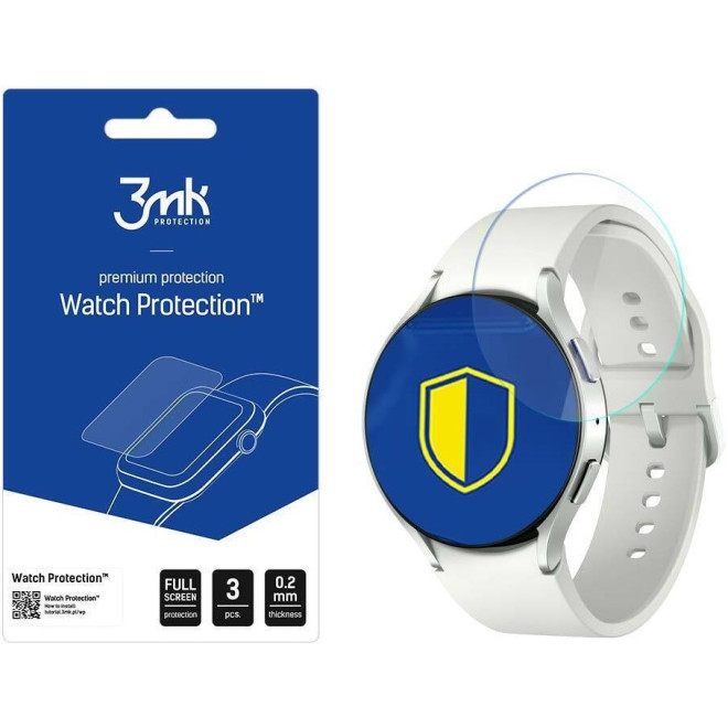 3MK Premium Flexible Glass - Αντιχαρακτικό Υβριδικό Προστατευτικό Γυαλί - Samsung Galaxy Watch 6 40mm - 0.2mm - 3 Τεμάχια