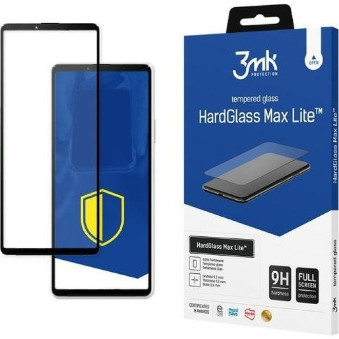 3MK Tempered HardGlass Max Lite - Fullface Αντιχαρακτικό Γυαλί Οθόνης Sony Xperia 10 III - Black