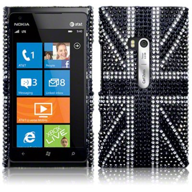 Θήκη Nokia Lumia 900 - Στρας Σημαία Λονδίνου