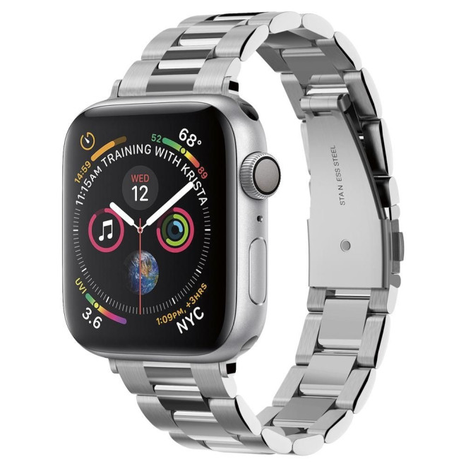 Spigen Modern Fit Μεταλλικό Λουράκι Apple Watch SE/10/9/8/7/6/5/4 (42/41/40mm) - Silver