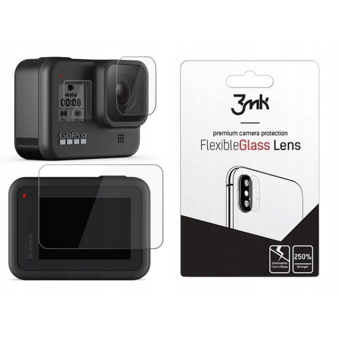 3MK Glass Camera Protector - Αντιχαρακτικό Προστατευτικό Γυαλί για Φακό Κάμερας GoPro HERO 8 - Black - 4 τεμάχια