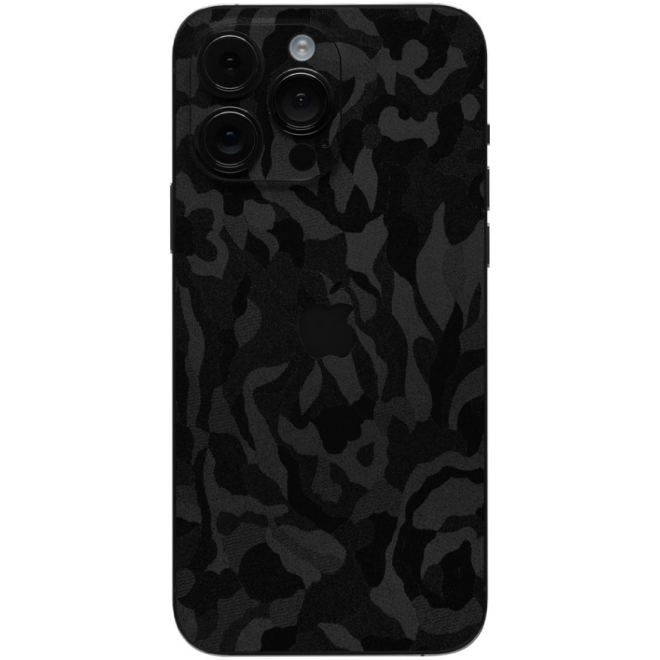Αυτοκόλλητο Skin Προστασίας Πλάτης - Apple iPhone 15 Pro Max - Gams Premium Vinyl Skin Back Plate - Camo Black