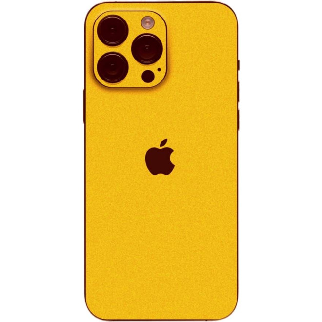 Αυτοκόλλητο Skin Προστασίας Πλάτης - Apple iPhone 15 Pro Max - Gams Premium Vinyl Skin Back Plate - Yellow Satin