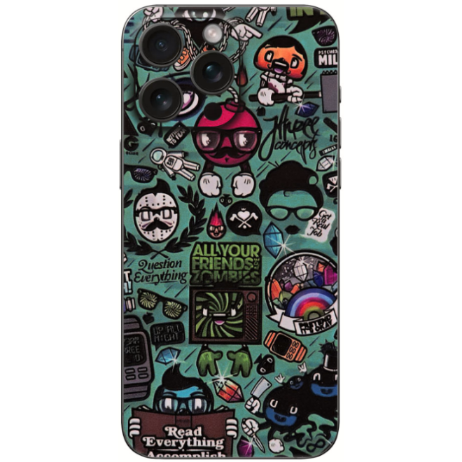Αυτοκόλλητο Skin Προστασίας Πλάτης iPhone 16 Gams Premium Vinyl Skin Back Plate 3D BloodVector