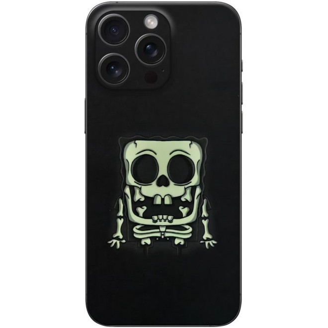 Αυτοκόλλητο Skin Προστασίας Πλάτης iPhone Gams Premium Vinyl Skin Back Plate Φωσφορίζον Luminus Square Sponge