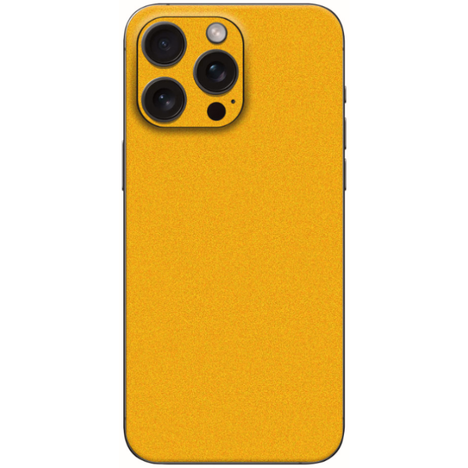 Αυτοκόλλητο Skin Προστασίας Πλάτης iPhone 16 Pro Max Gams Premium Vinyl Skin Back Plate Yellow Satin
