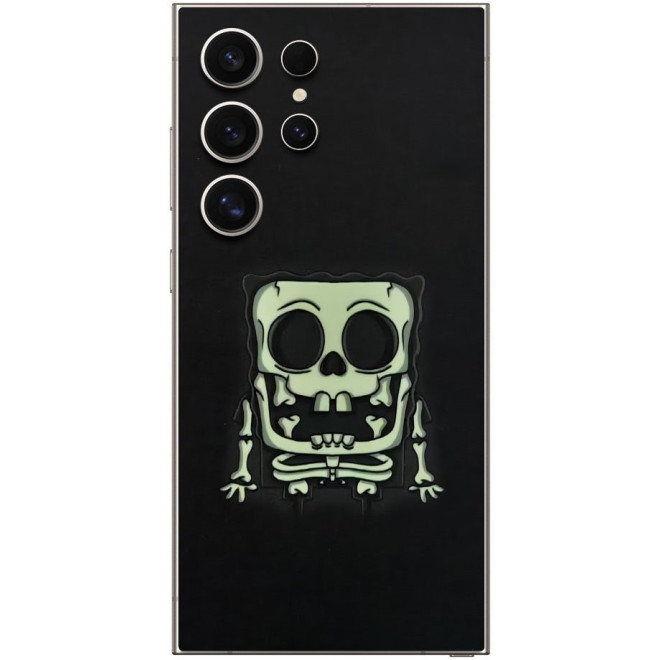 Αυτοκόλλητο Skin Προστασίας Πλάτης Samsung Galaxy S24 Ultra Gams Premium Vinyl Skin Back Plate Φωσφορίζον Luminus Square Sponge