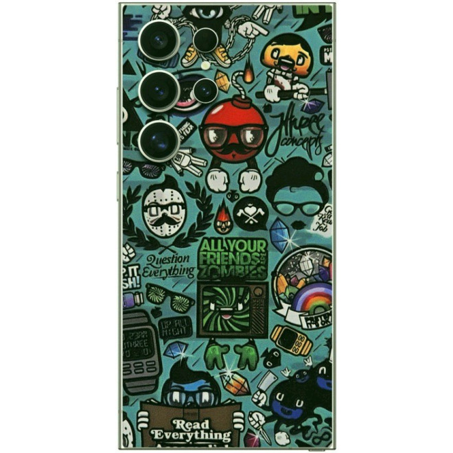 Αυτοκόλλητο Skin Προστασίας Πλάτης Samsung Galaxy S25 Ultra Gams Premium Vinyl Skin Back Plate 3D BloodVector