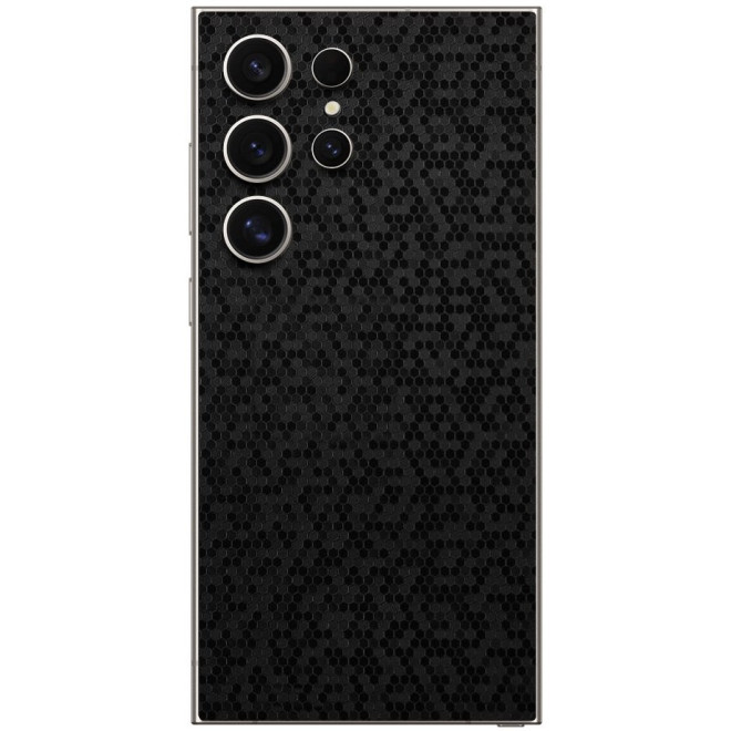 Αυτοκόλλητο Skin Προστασίας Πλάτης Samsung Galaxy S25 Ultra Gams Premium Vinyl Skin Back Plate Honeycomb Black