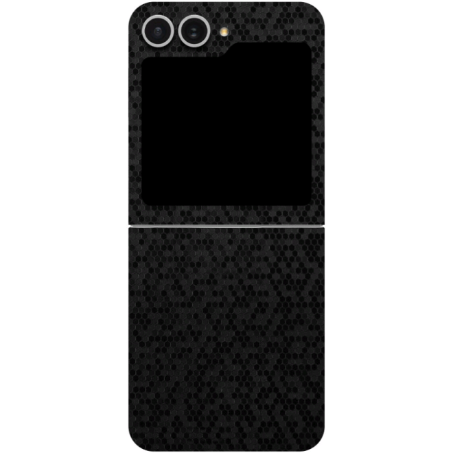 Αυτοκόλλητο Skin Προστασίας Πλάτης - Samsung Galaxy Z Flip6 - Gams Premium Vinyl Skin Back Plate - Honeycomb Black