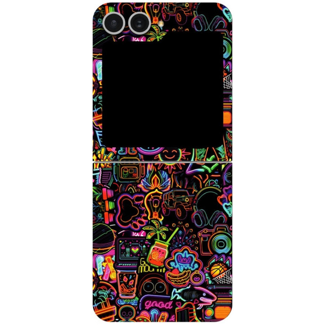 Αυτοκόλλητο Skin Προστασίας Πλάτης - Samsung Galaxy Z Flip6 - Gams Premium Vinyl Skin Back Plate - 3D Neon