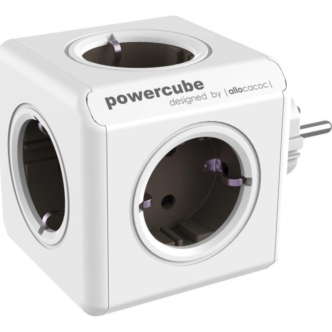 Allocacoc PowerCube Original - Πολύπριζο με 5 Υποδοχές - Grey - 2 Έτη Εγγύηση