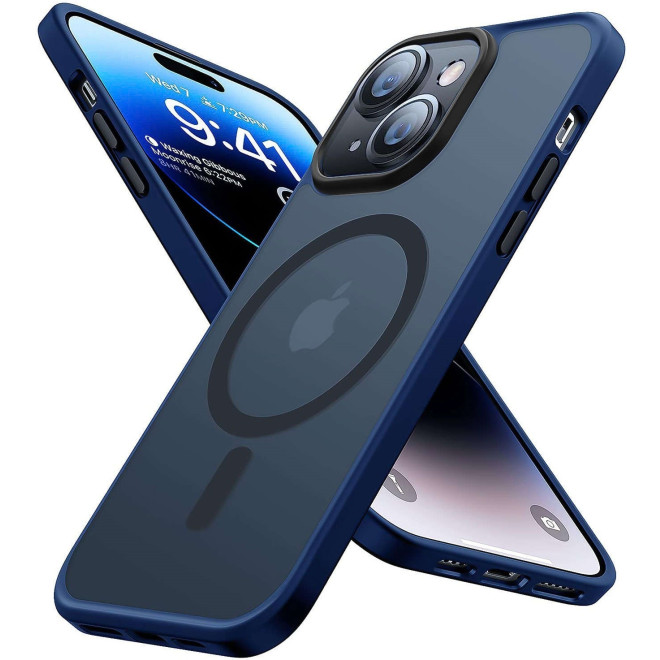 Alogy Armored Ring Case - Ημιδιάφανη Θήκη MagSafe - Apple iPhone 13 - Navy Blue