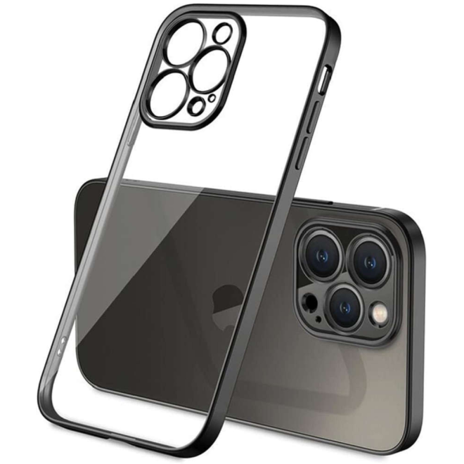Alogy Luxury Διάφανη Θήκη Σιλικόνης Apple iPhone 13 Pro με Πλαίσιο Κάμερας - Black