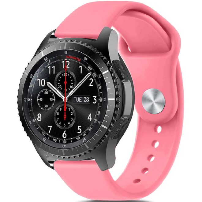Alogy Sport Strap - Universal Λουράκι Σιλικόνης για Smartwatches (20mm) - Pink Sand