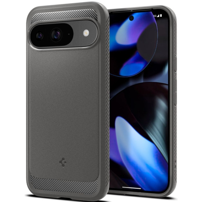 Ανθεκτική Θήκη Σιλικόνης - Google Pixel 9 / 9 Pro - Spigen Rugged Armor - Marble Gray