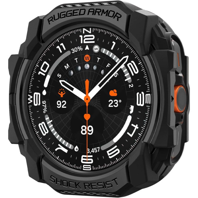 Ανθεκτική Θήκη Σιλικόνης - Samsung Galaxy Watch Ultra 47mm - Spigen Rugged Armor - Matte Black