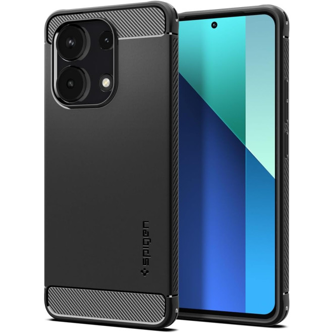Ανθεκτική Θήκη Σιλικόνης - Xiaomi Redmi Note 13 4G - Spigen Rugged Armor - Matte Black