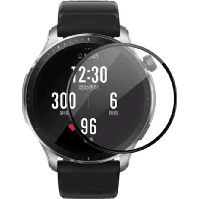 Αντιχαρακτικό Γυαλί Προστασίας Amazfit GTR 4 46mm - Spacecase Smartwatch Hybrid Glass Υβριδικό Οθόνης - Black