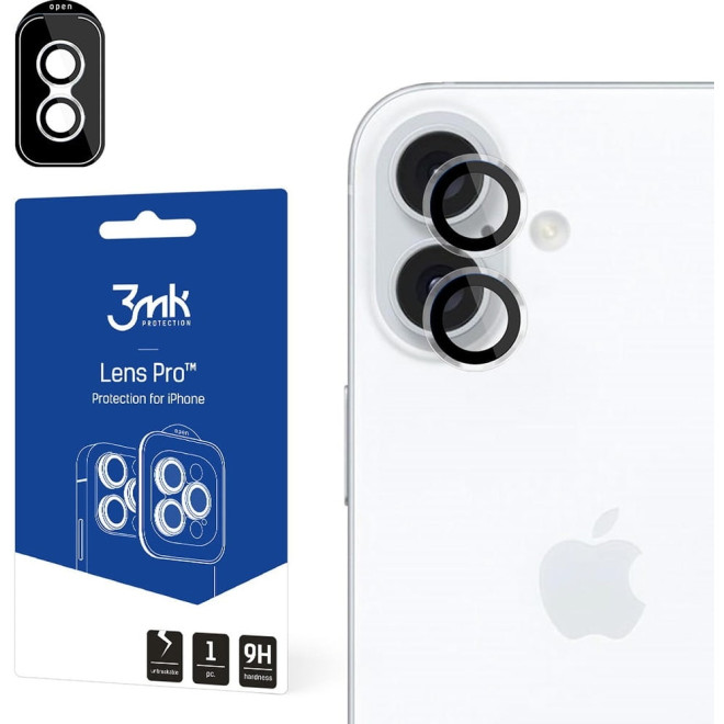 Αντιχαρακτικό Γυαλί Προστασίας Apple iPhone 16 / 16 Plus - 3MK Lens Protection Pro για Φακό Κάμερας - Transparent 