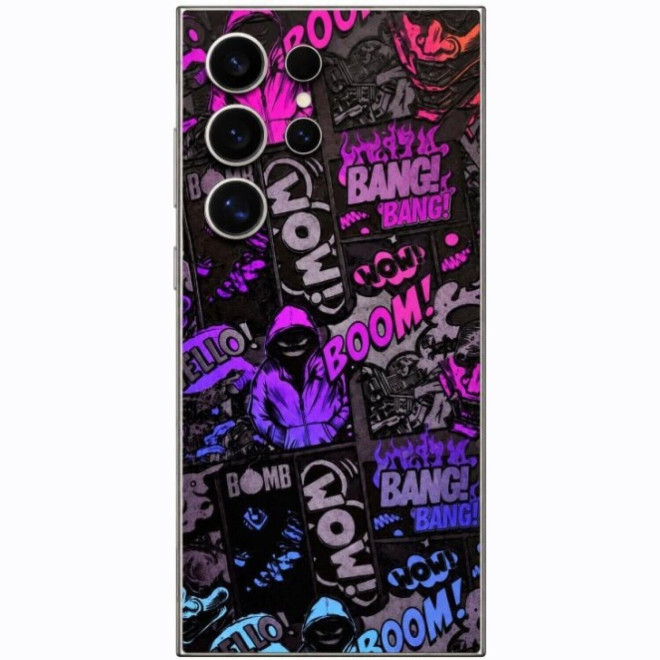 Αυτοκόλλητο Skin Προστασίας Πλάτης Samsung Galaxy S24 Ultra Gams Premium Vinyl Skin Back Plate 3D Neonbomb