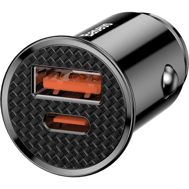 Baseus Car Charger PD/QC - Φορτιστής Αυτοκινήτου με 1xUSB / 1xType-C - 30W - Black