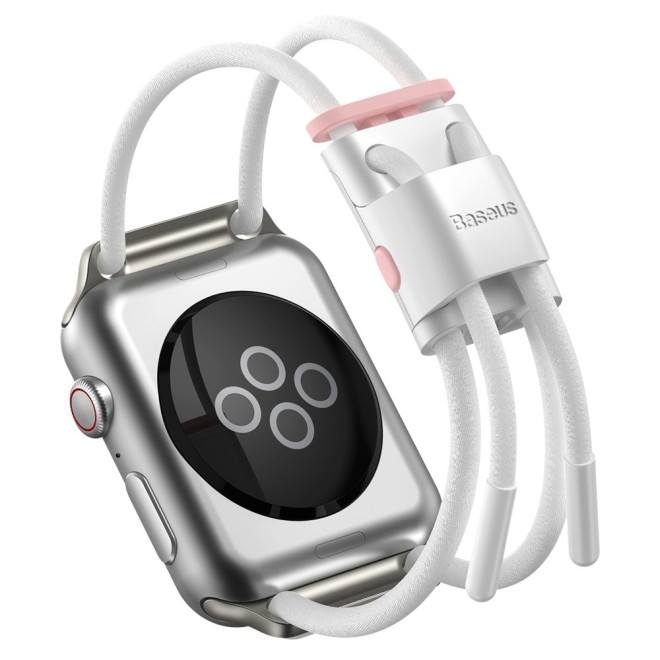 Baseus Let's Go Rope Λουράκι Κορδόνι Apple Watch Ultra2/Ultra1/SE/10/9/8/7/6/5/4 (49/46/45/44mm) - White