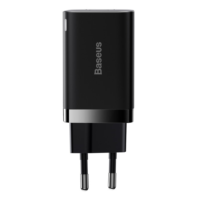 Baseus Super Si Pro - Ταχυφορτιστής Ταξιδιού QC 3.0 με 1 x USB-A / 1 x Type-C - 30W - Black