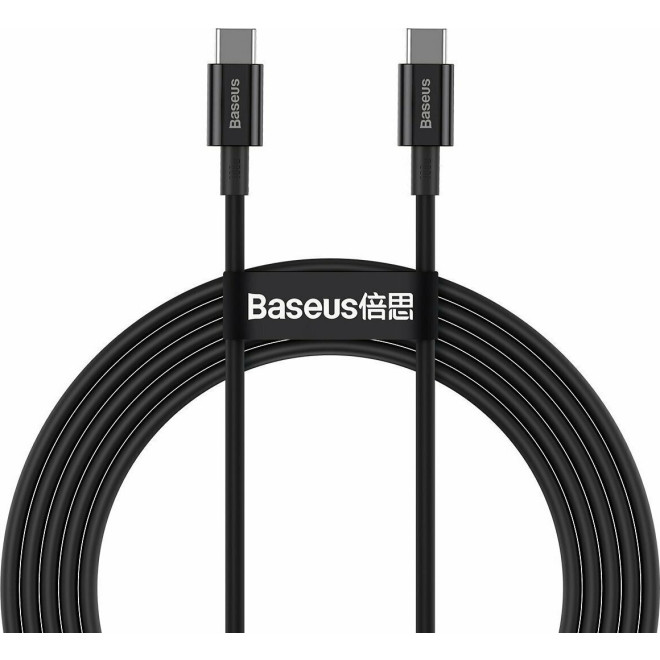 Baseus Superior Series - Καλώδιο Φόρτισης και Μεταφοράς Δεδομένων Type-C σε Type-C - 100W - 200cm - Black