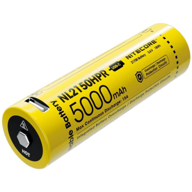 Μπαταρία Nitecore NL2150HPR Επαναφορτιζόμενη 21700 Li-ion με 1 x Type-C 5000mAh 3.6V