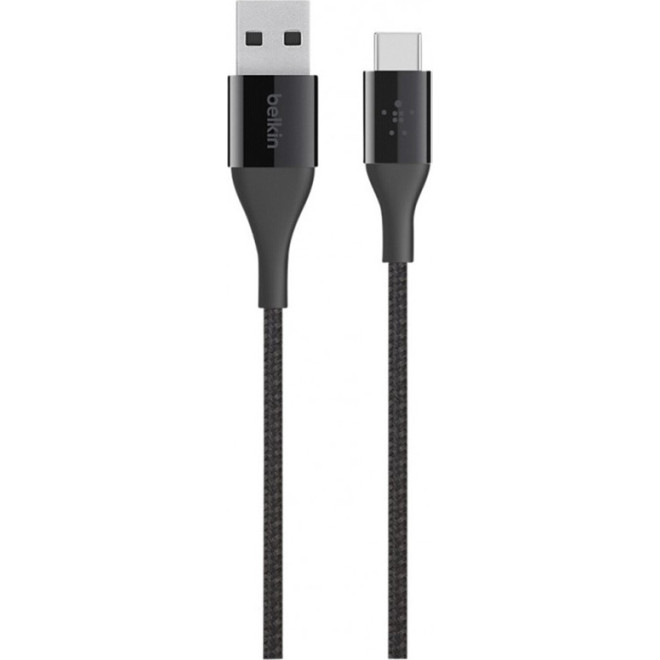 Belkin DuraTek - Καλώδιο Φόρτισης και Μεταφοράς Δεδομένων Type-C σε USB-A 120cm - 5 Έτη Εγγύηση - Black 