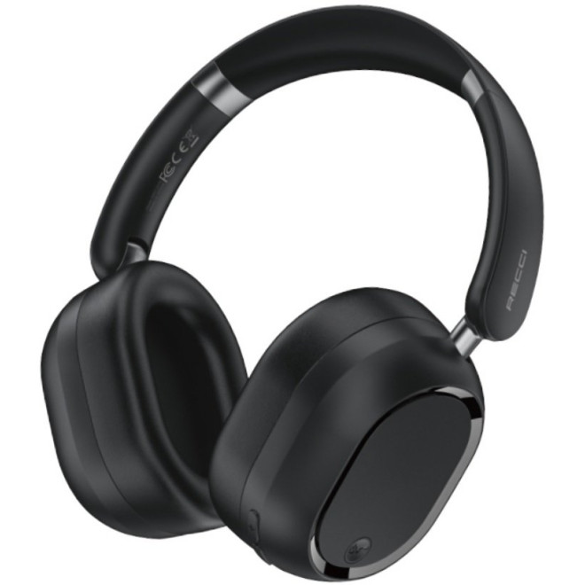 Bluetooth Ακουστικά Recci REP-W79 Wireless Ασύρματα Κεφαλής με Τεχνολογία ANC Ακύρωσης Θορύβου Black