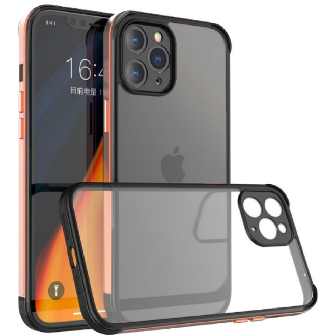 Bodycell Aluminium Bumper - Διάφανη Σκληρή Θήκη με Bumper Αλουμινίου - Apple iPhone 11 Pro - Gold