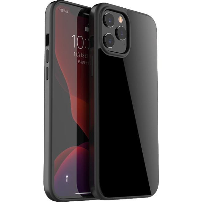 Bodycell Back Glass Aluminium Bumper - Θήκη με Πλάτη από Tempered Glass και Bumper Αλουμινίου - Apple iPhone 12 Pro Max - Black