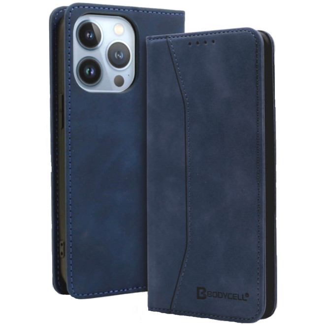 Bodycell Book Case - Θήκη Πορτοφόλι - Apple iPhone 15 Pro - Blue 