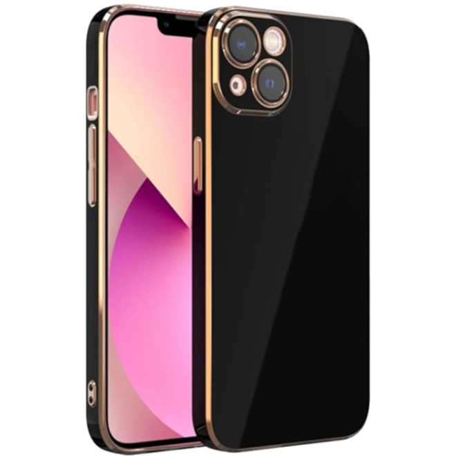 Bodycell Gold Plated - Θήκη Σιλικόνης Apple iPhone 13 - Black