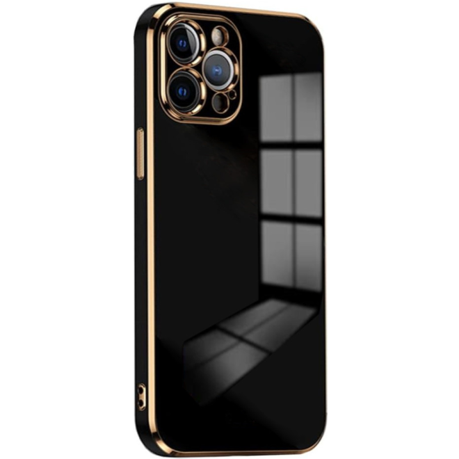 Bodycell Gold Plated - Θήκη Σιλικόνης Apple iPhone 13 Pro Max - Black