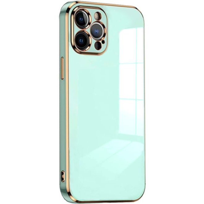 Bodycell Gold Plated - Θήκη Σιλικόνης Apple iPhone 13 Pro - Mint Green